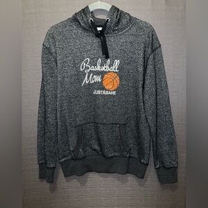 NWOT J America Metallic Gray “Basketball Mom” Hoodie